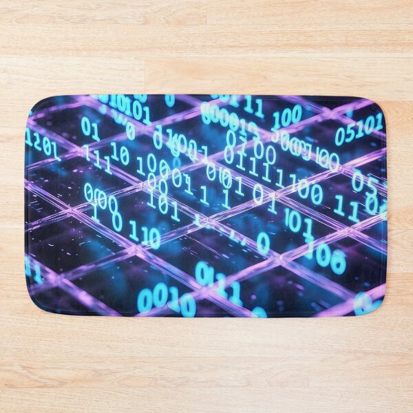 Item preview, Futuristic Glowing Blue Digital Numbers Grid Pattern (image size 7840x11680) designed and sold by Digital-Davinci.