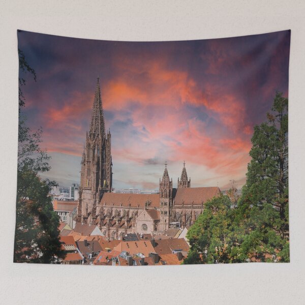 Item preview, Freiburg Minster at sunset designed and sold by Mauswohn.