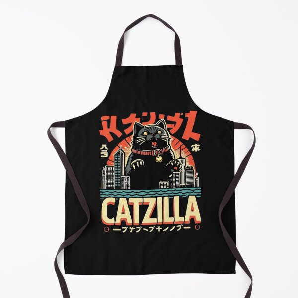 Item preview, Catzilla Vintage Funny Cute Cat Art Japanese Sunset designed and sold by sahbender.