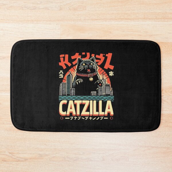 Item preview, Catzilla Vintage Funny Cute Cat Art Japanese Sunset designed and sold by sahbender.