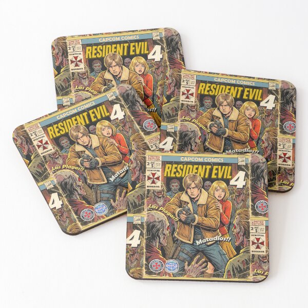 Item preview, Resident Evil 4  Leon and Ashley Comic Retro Gaming Art  designed and sold by Back2Collage.