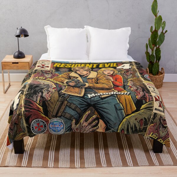 Item preview, Resident Evil 4  Leon and Ashley Comic Retro Gaming Art  designed and sold by Back2Collage.
