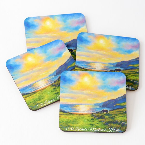 Item preview, Trá Lobhair beach area watercolor Muckross Kilcar Co Donegal designed and sold by OliDesigns.