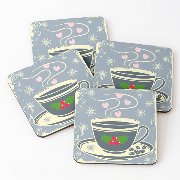 Item preview, Christmas winter coffee cup poster designed and sold by andbeldesign.