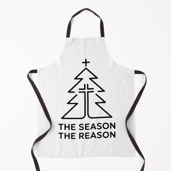 Item preview, Christmas Tree Cross Line Art – Christian Faith Xmas Catholic Design “The Season The Reason” designed and sold by WSPrintCrafter.