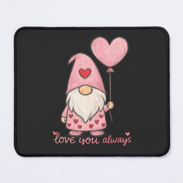 Item preview, Love You Always Gnome – Cute Valentine Gnome with Heart Balloon designed and sold by BreezifyDesignStudio.