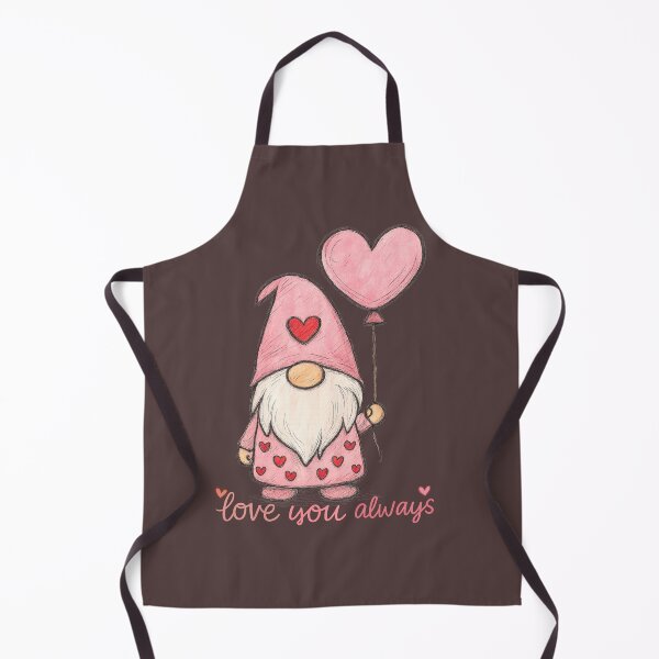 Item preview, Love You Always Gnome – Cute Valentine Gnome with Heart Balloon designed and sold by BreezifyDesignStudio.
