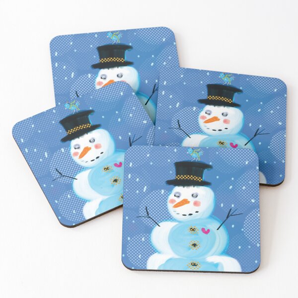 Item preview, Cozy winter friendship between cute loving snowman and little bird designed and sold by Dilyana Rumenova - Shantabella.