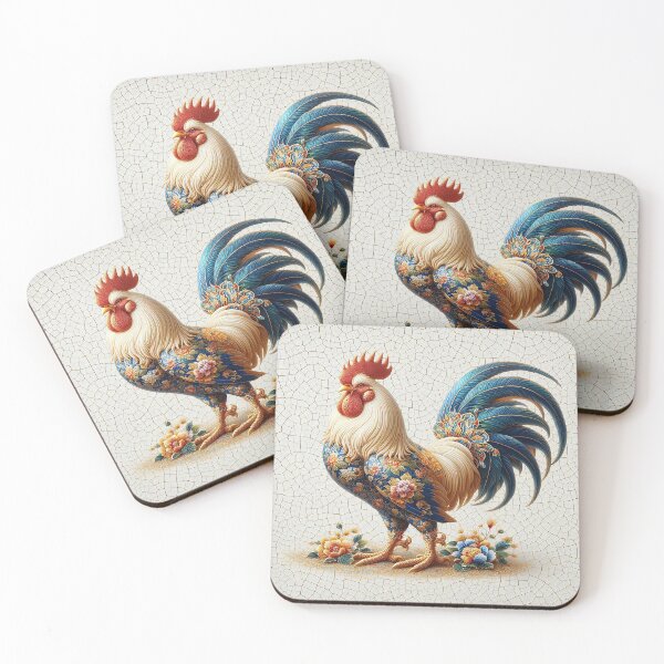 Item preview, Rooster and Cracked Ceramics  designed and sold by Vanich-Panich.