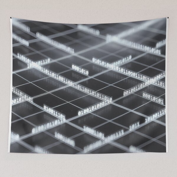 Item preview, Futuristic Glowing Grid Pattern (image size 7840x11680) designed and sold by Digital-Davinci.