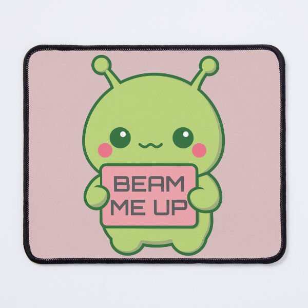 Item preview, Beam Me Up || Cute Kawaii Alien UFO designed and sold by LadyInEverGreen.