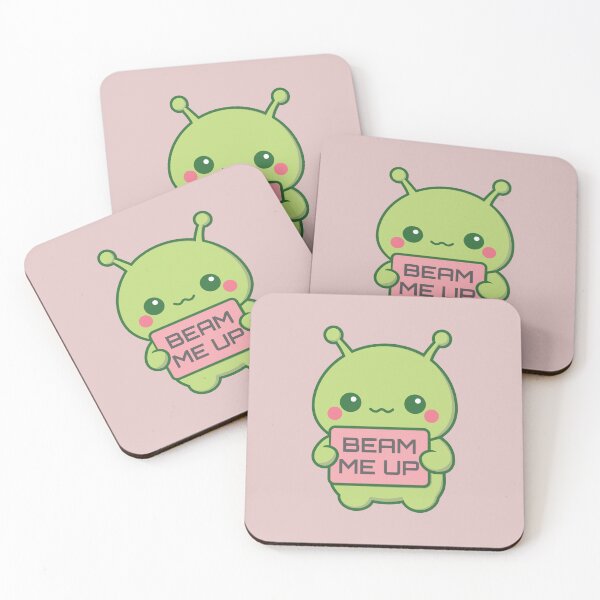 Item preview, Beam Me Up || Cute Kawaii Alien UFO designed and sold by LadyInEverGreen.