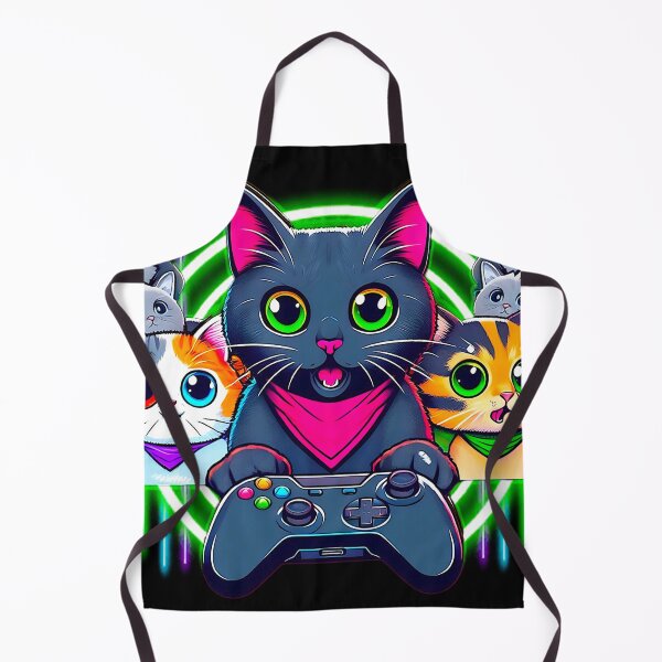 Item preview, Neon Gamer Cats Cut-Out designed and sold by IsotonicLunarCat.