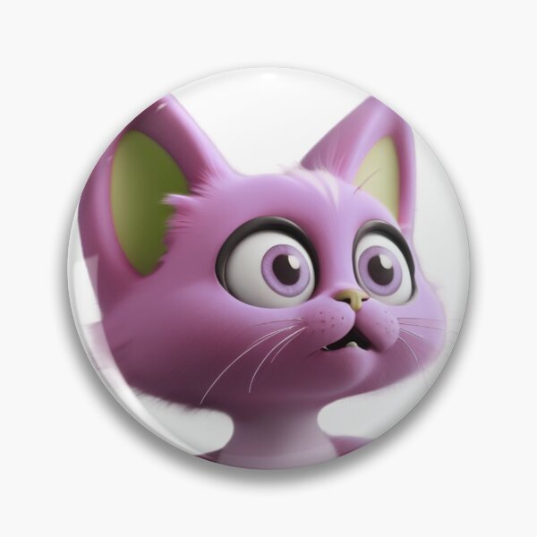 Item preview, Cartoon Pink Cat in Surprise designed and sold by DavidePoggio.