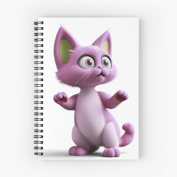 Item preview, Cartoon Pink Cat in Surprise designed and sold by DavidePoggio.