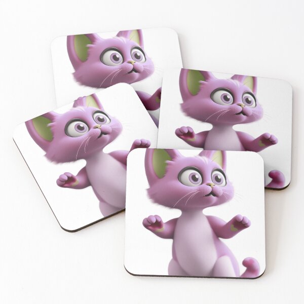 Item preview, Cartoon Pink Cat in Surprise designed and sold by DavidePoggio.