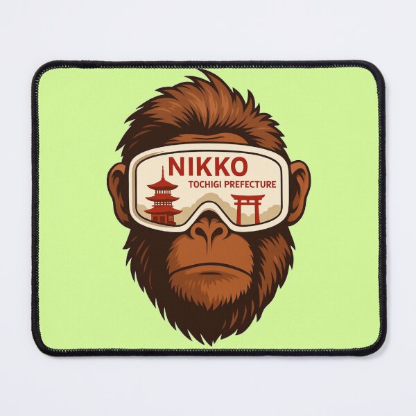 Item preview, Nikko Japan Ape Art – Tochigi Prefecture Temple Monkey Illustration designed and sold by Myōhō Print Co..