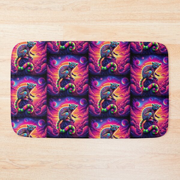 Item preview, Psychedelic Lemur in Neon Sunset – Surreal Colorful Animal Art designed and sold by Dogandesighn.