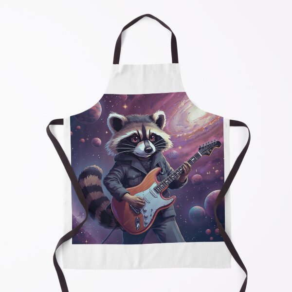 Item preview, Cosmic Raccoon Rocking the Galaxy – Space Guitar Astronaut Art designed and sold by Fouziaart08.