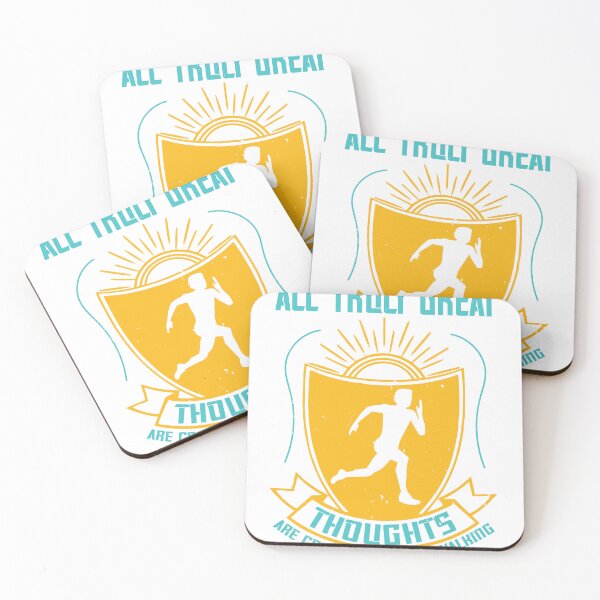 Item preview, All Truly Great Thoughts Are Conceived While Walking – Retro Badge designed and sold by DavidMay.