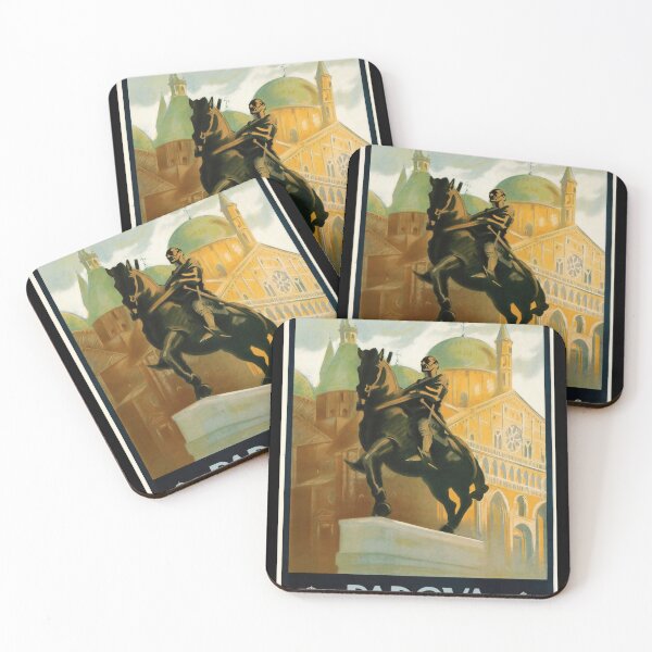 Item preview, Vintage Padova Travel Poster | Equestrian Statue Art | Italian Renaissance Masterpiece | Historic Basilica & Culture designed and sold by artofuniverse.
