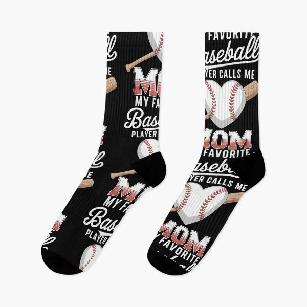 Item preview, My Favorite Baseball Player Calls Me Mom Heart Baseball designed and sold by KarstenNoanra.