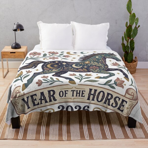 Item preview, Mystical Year of the Horse 2026 Celestial Folk Art designed and sold by StickyGuys.