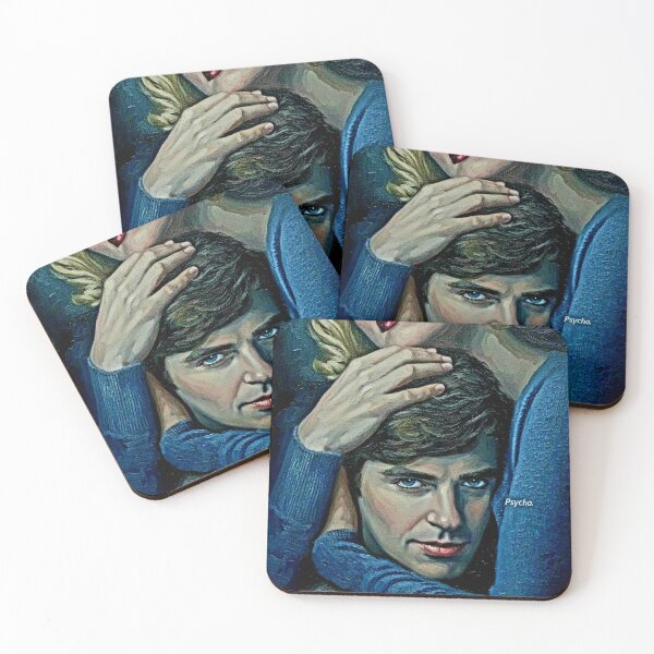 Item preview, Mother and Son Dark Psychological Drama Art | Blue Neon Glow Painting | Modern Thriller Series designed and sold by Art's Diner.