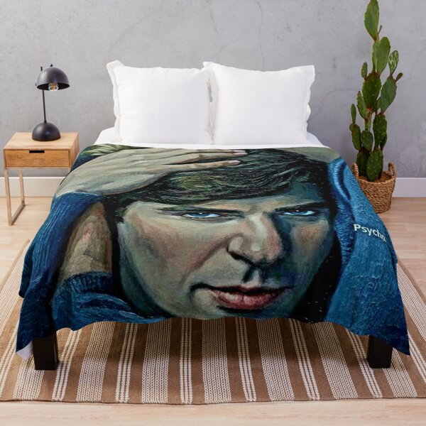 Item preview, Mother and Son Dark Psychological Drama Art | Blue Neon Glow Painting | Modern Thriller Series designed and sold by Art's Diner.