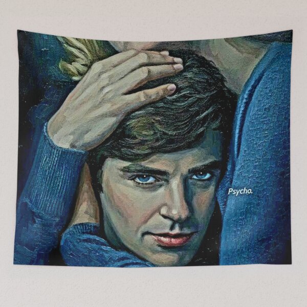 Item preview, Mother and Son Dark Psychological Drama Art | Blue Neon Glow Painting | Modern Thriller Series designed and sold by Art's Diner.