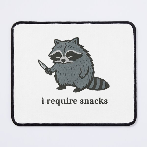 Item preview, i Require Snacks Raccoon  designed and sold by first-shirt ⭐ ⭐ ⭐ ⭐ ⭐.
