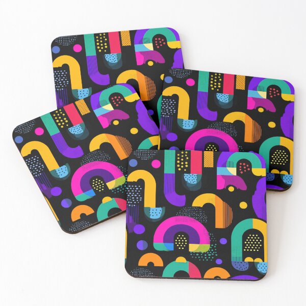 Item preview, Vibrant Neo-Memphis Geometric Rainbow Pattern designed and sold by ikidyounot.