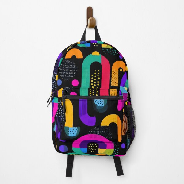 Artikelvorschau, Lebhaftes geometrisches Regenbogenmuster im Neo-Memphis-Stil entworfen und verkauft von ikidyounot.