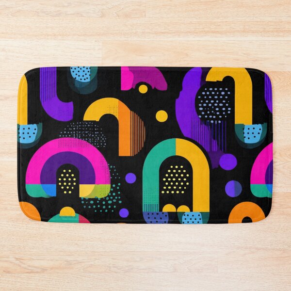 Item preview, Vibrant Neo-Memphis Geometric Rainbow Pattern designed and sold by ikidyounot.