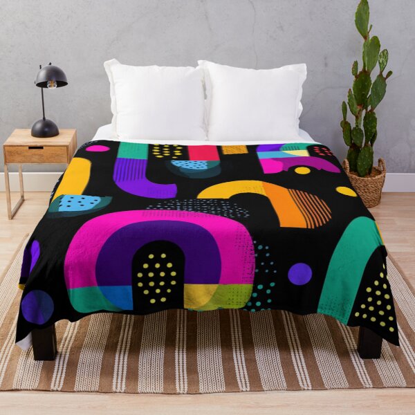 Item preview, Vibrant Neo-Memphis Geometric Rainbow Pattern designed and sold by ikidyounot.
