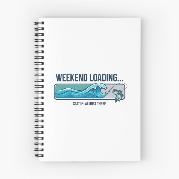 Item preview, Funny Fishing Weekend Loading Status Bar Design designed and sold by EverBranz-stor.