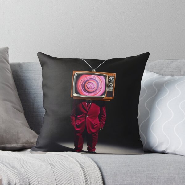 Item preview, Hypnotic TV Head Red Suit - Surreal Retro Television Portrait designed and sold by Cine8.