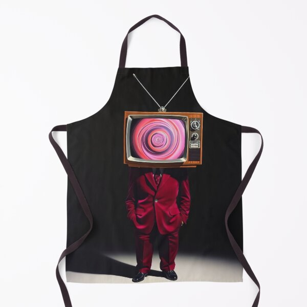 Item preview, Hypnotic TV Head Red Suit - Surreal Retro Television Portrait designed and sold by Cine8.