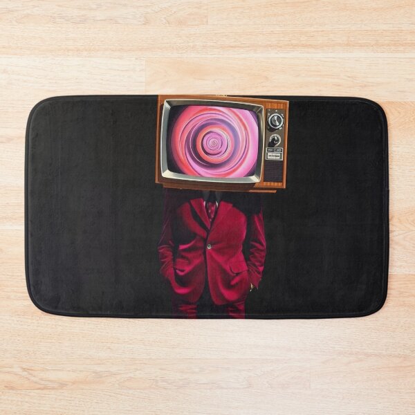 Item preview, Hypnotic TV Head Red Suit - Surreal Retro Television Portrait designed and sold by Cine8.