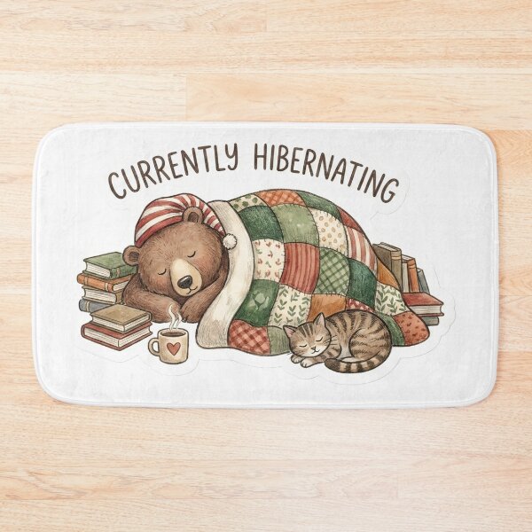 Item preview, Cozy Bear "Currently Hibernating" Winter designed and sold by StickyGuys.