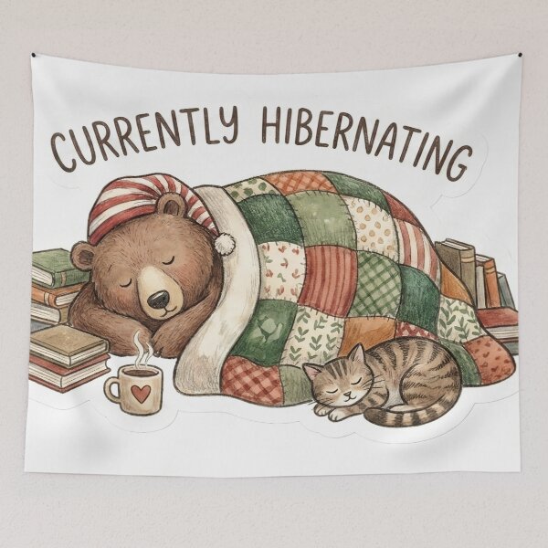 Item preview, Cozy Bear "Currently Hibernating" Winter designed and sold by StickyGuys.