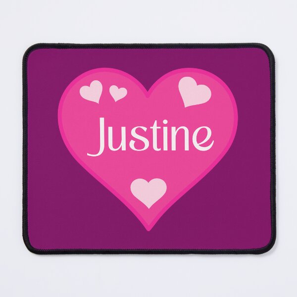 Item preview, Justine Name Pink Heart designed and sold by Jeallan Designs.
