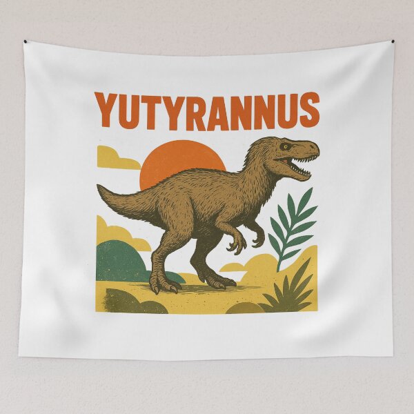 Item preview, Yutyrannus Vintage Poster Style designed and sold by PopPizzazz.