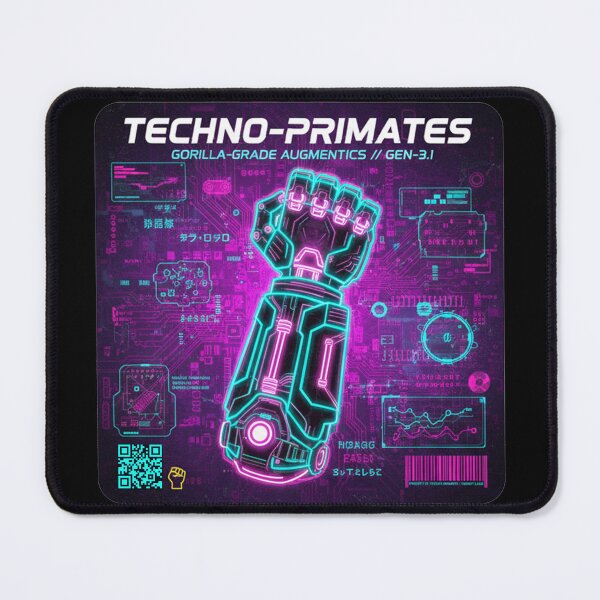 Item preview, Cyberpunk  - Techno Primates - Gorilla Grade Augmentics designed and sold by clubtee.