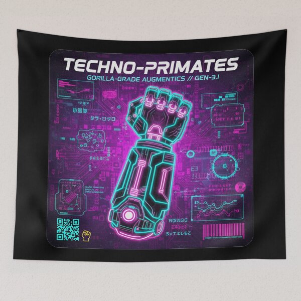 Item preview, Cyberpunk  - Techno Primates - Gorilla Grade Augmentics designed and sold by clubtee.