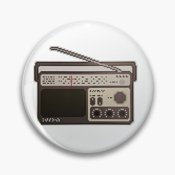 Item preview, "8-Bit Airwaves" – Retro Pixel Radio Design designed and sold by WheresMyMojo.
