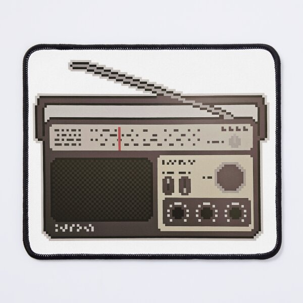 Item preview, "8-Bit Airwaves" – Retro Pixel Radio Design designed and sold by WheresMyMojo.
