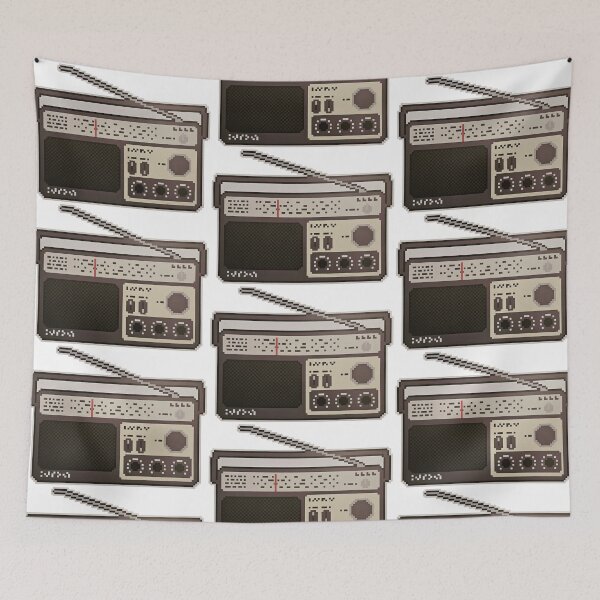 Item preview, "8-Bit Airwaves" – Retro Pixel Radio Design designed and sold by WheresMyMojo.