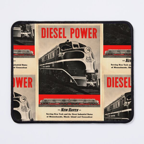 Item preview, Vintage New Haven Railroad Poster | Mid-Century Diesel Power Art | Streamlined Locomotive Ad | Industrial Retro Train Decor designed and sold by artofuniverse.