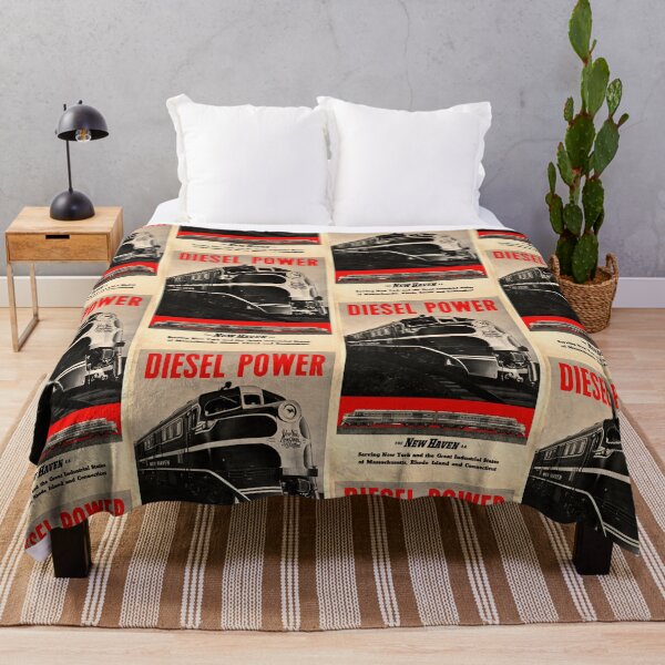 Item preview, Vintage New Haven Railroad Poster | Mid-Century Diesel Power Art | Streamlined Locomotive Ad | Industrial Retro Train Decor designed and sold by artofuniverse.